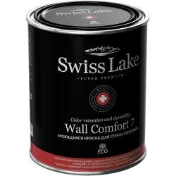 Краска для стен и потолка матовая моющаяся Swiss Lake Wall Comfort 7