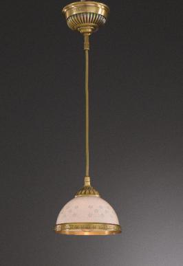Бронзовые подвесные светильники с плафоном форме полусферы с одной или несколькими лампами