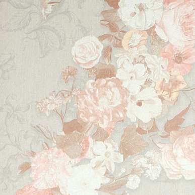 Обои цвета «бедра испуганной нимфы» под парчу с цветочными гирляндами BN Dutch Masters 17794