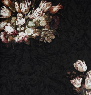 Флизелиновые обои с цветочными букетами на темном фоне BN Dutch Masters 17801