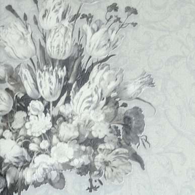 Обои цвета «бороды Абдель-Керима» под парчу с цветочными букетами BN Dutch Masters 17806