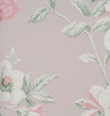 Обои бледно розового цвета с бутонами и цветами на лиане BN Summer Breeze 17884