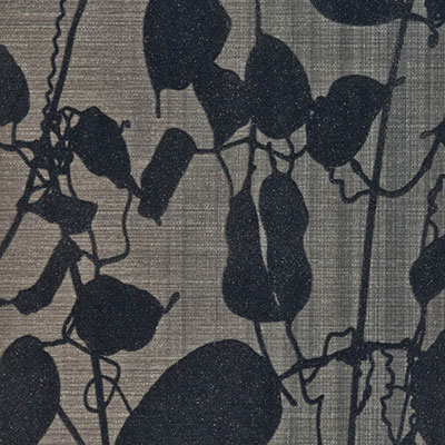Серые флоковые обои с растениями Portofino Jaypur 135050