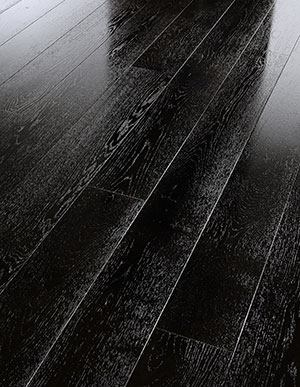 Черная глянцевая паркетная доска Meister Gloss Дуб Антрацит