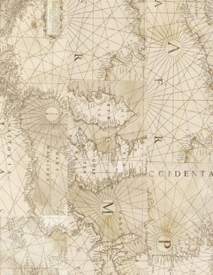Пробковые полы с изображением карты Corkstyle Marmo Fantasy World