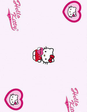 Пробковый пол для комнаты девочки Corkstyle Hello Kitty Valentines Heart