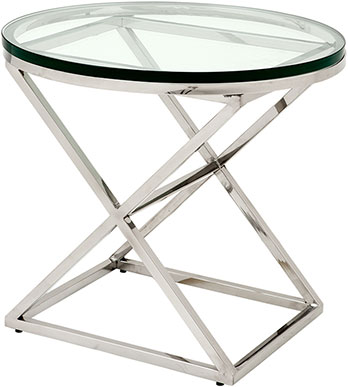 Круглый стеклянный столик Eichholtz Table Side Conrad