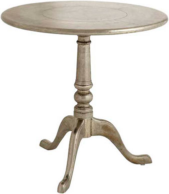 Круглый серебристый стол из дуба Eichholtz Table Tilttop Серебристый