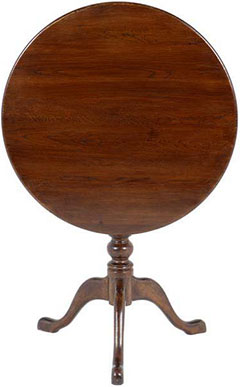 Круглый дубовый стол с поднимающейся столешницей Eichholtz Table Tilttop Темный