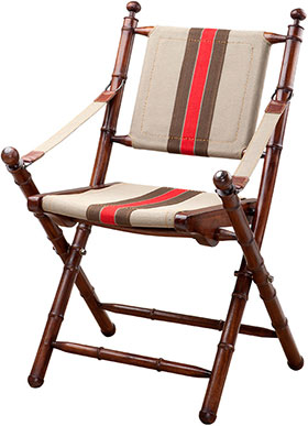 Складной стул из тика с узором хаки Eichholtz Chair Folding Scarlet