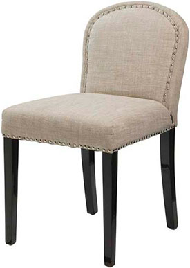 Мягкий стул Eichholtz Chair Grand Heritage с полукруглой спинкой из неотбеленного льна