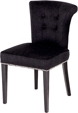 Мягкий стул Eichholtz Chair Key Largo из черного кашемира