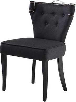 Мягкий стул Eichholtz Chair Key West из серого кашемира на черных ножках