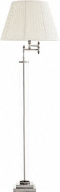 Высокий торшер с большим перемещаемым абажуром Eichholtz Lamp Floor Beaufort nickel & glass