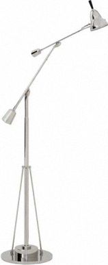 Металлический никелированный напольный светильник с богатейшими возможностями регулировки направления света Eichholtz Lamp Floor Guggenheim nickel finish