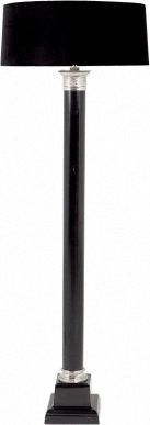 Роскошный классический торшер с благородным сочетанием черного цвета и зеркально блестящего метала Eichholtz Lamp Floor Monaco black | nickel finish