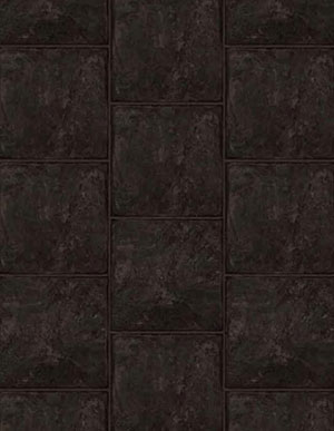 Влагостойкая виниловая плитка черного цвета Corkstyle Stone Terracota Black